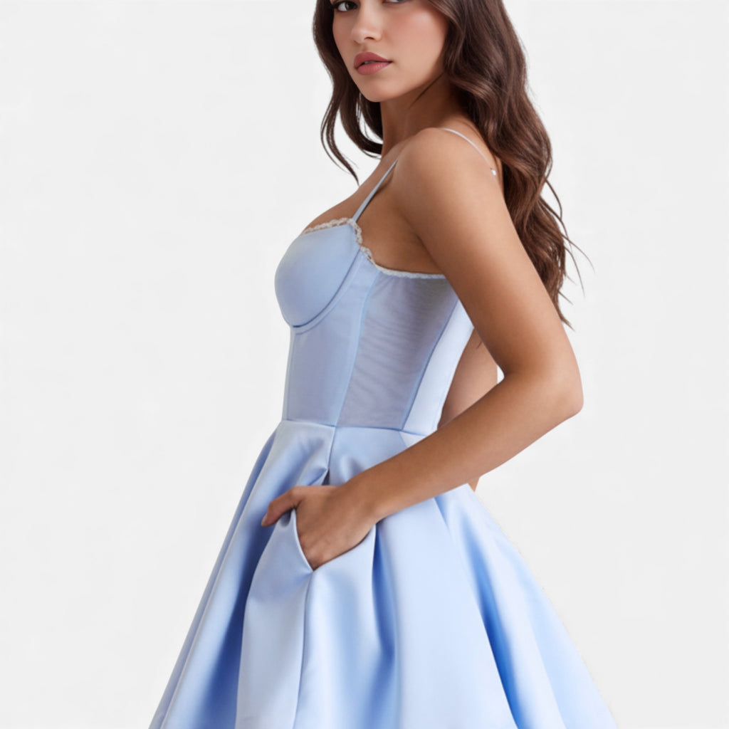 Ruby Lily | Women’s Satin & Tulle Mini Dress