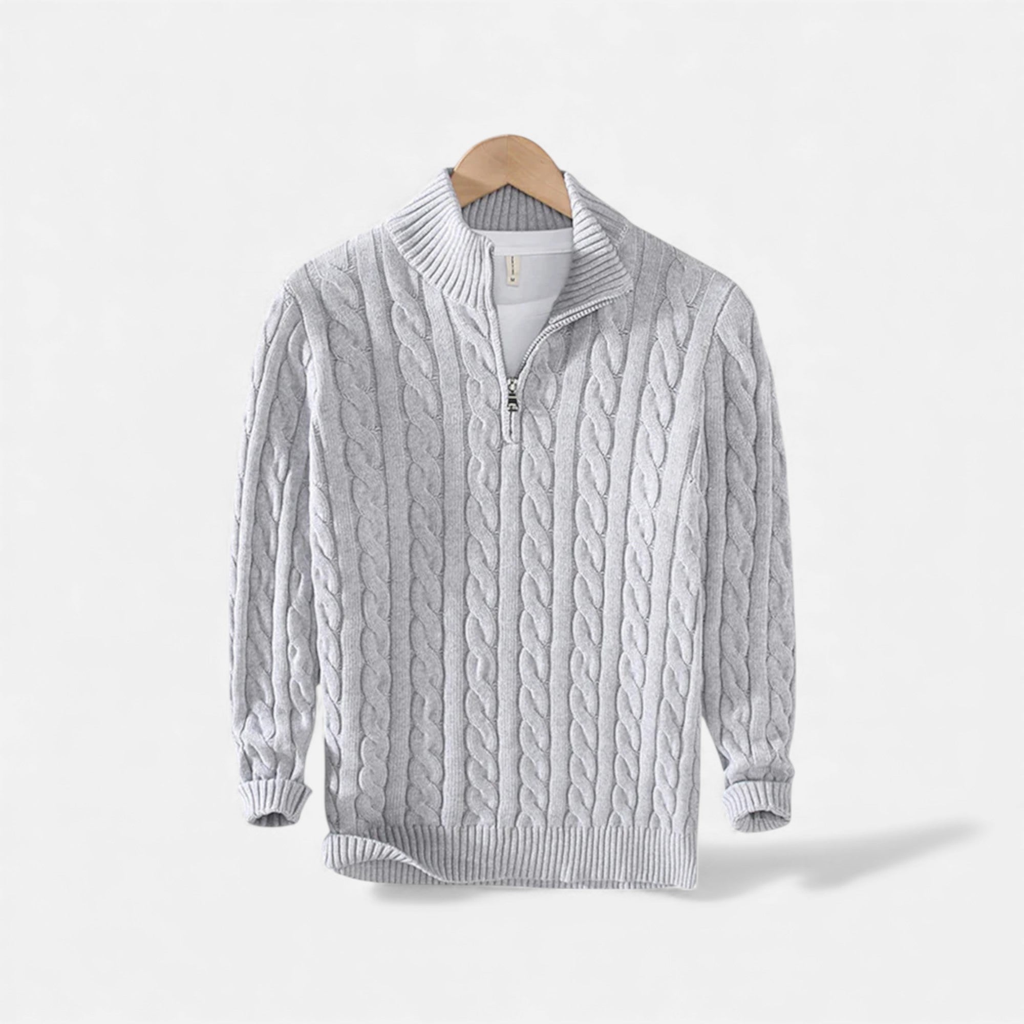 Ruby Lily | Men’s Half-Zip Cotton Sweater