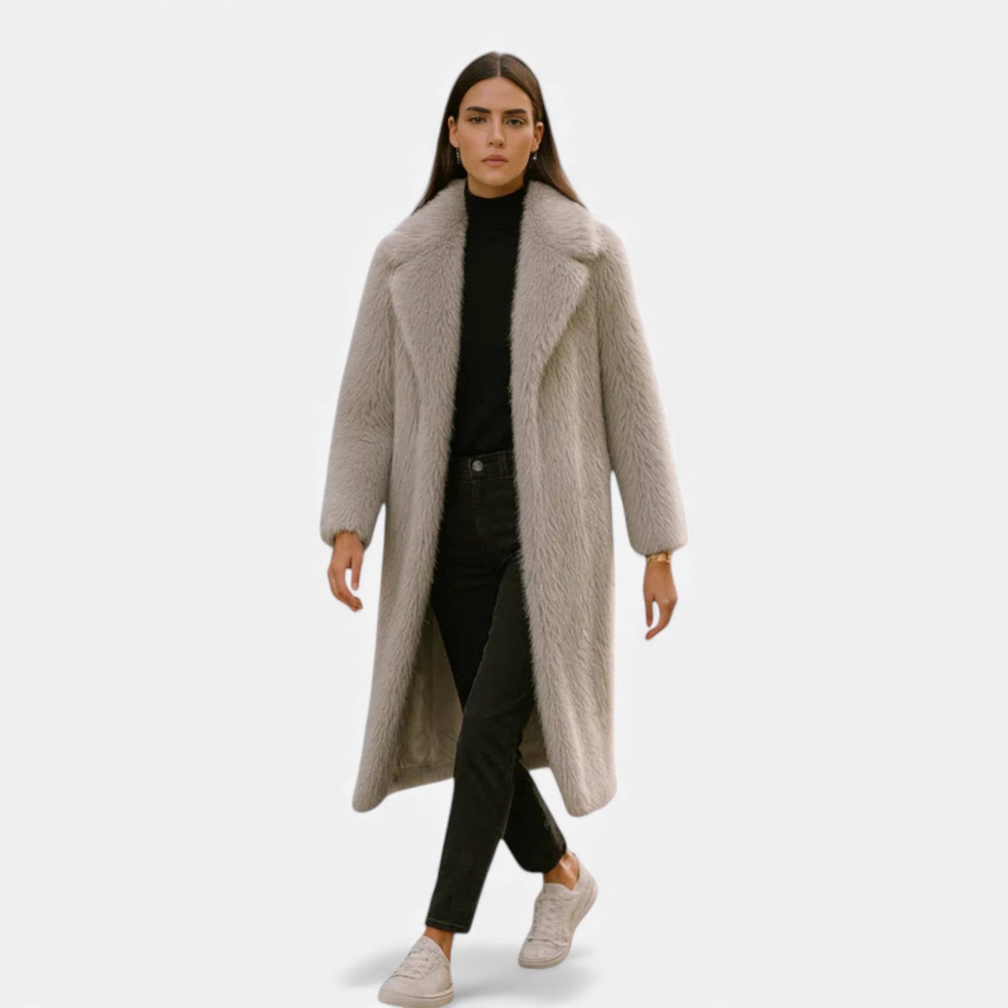 Ruby Lily | Women’s Long Faux-Fur Overcoat – Heritage Edition