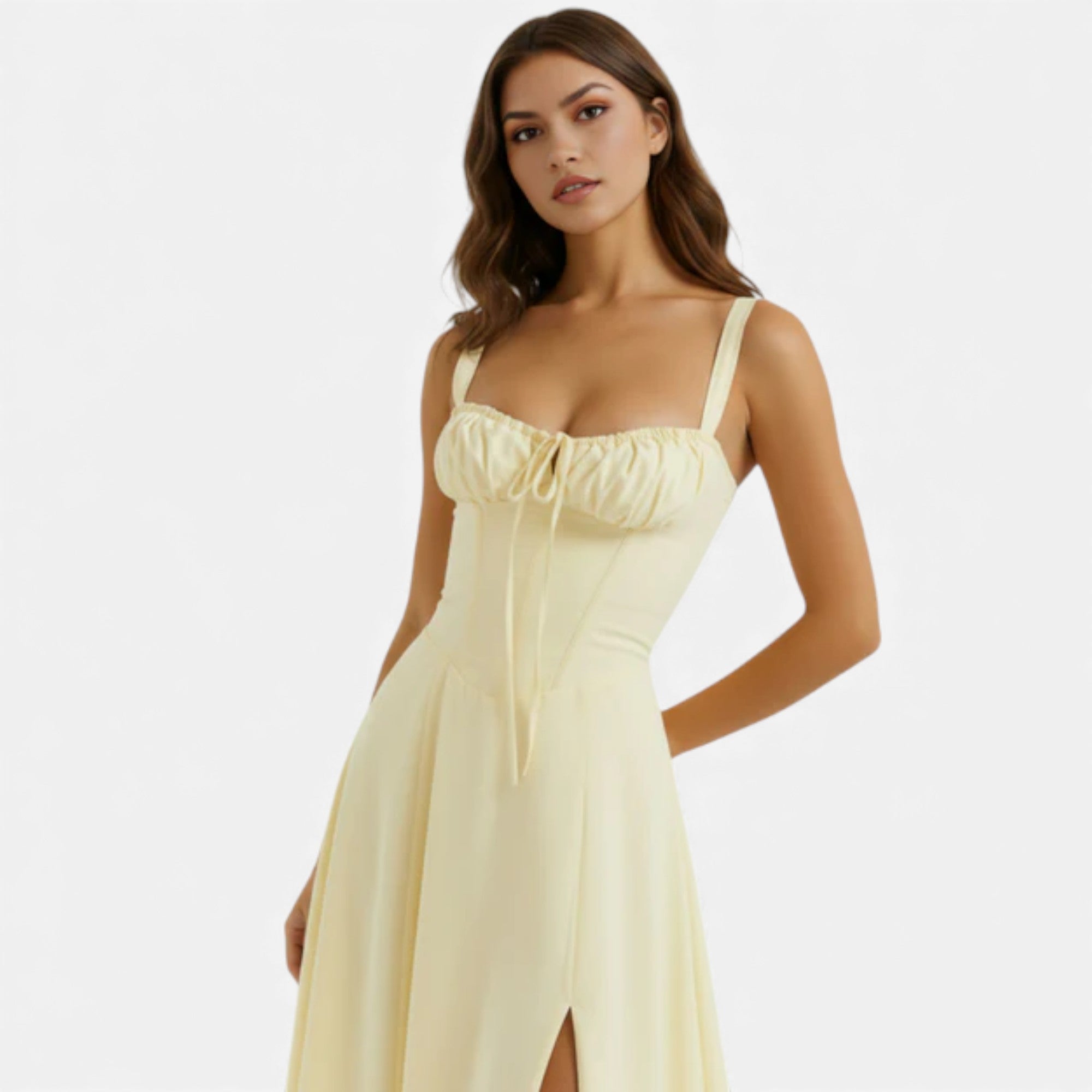 Ruby Lily | Women’s Cotton Corset Midi Dress