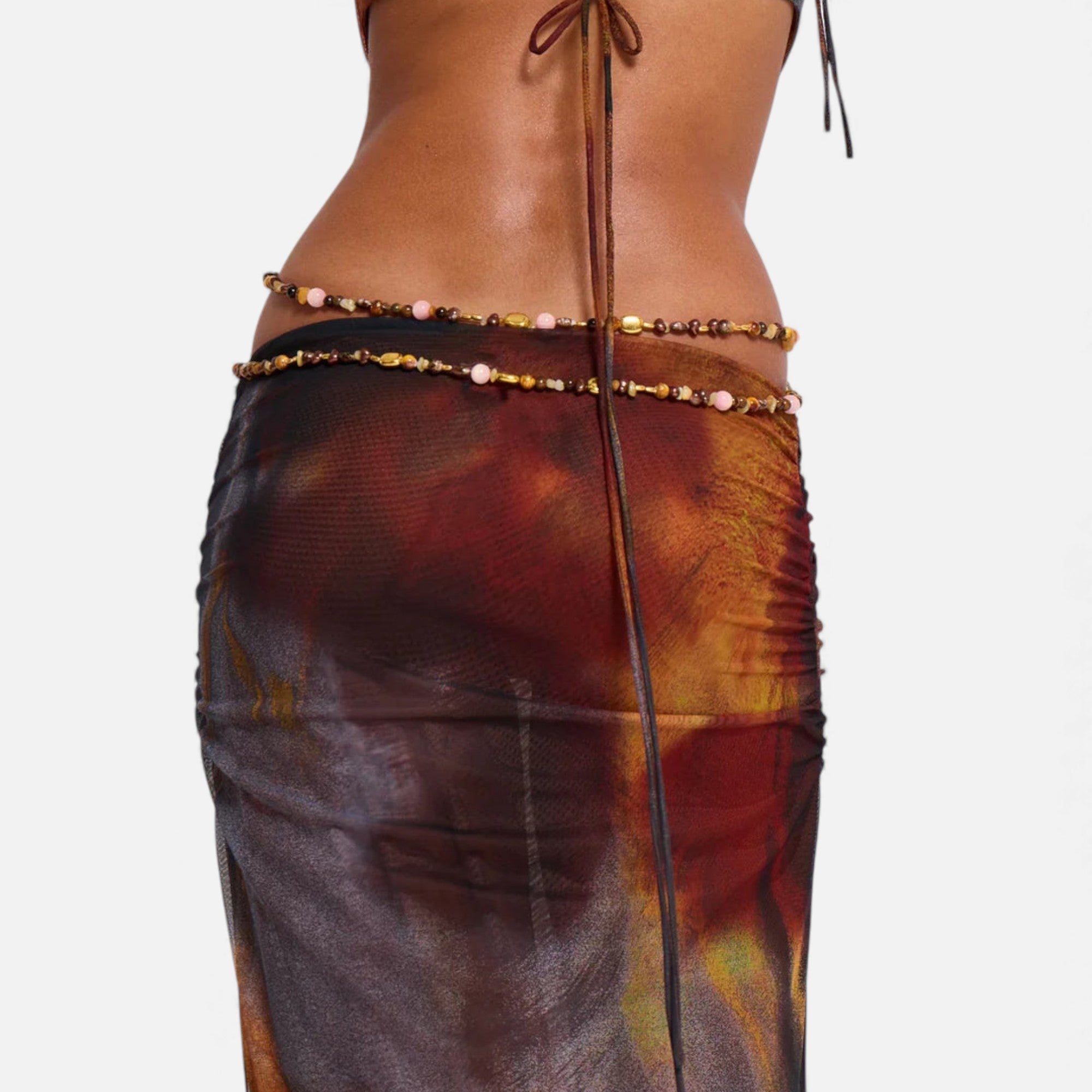 Ruby Lily | Women’s Cut-Out Print Silk-Effect Dress