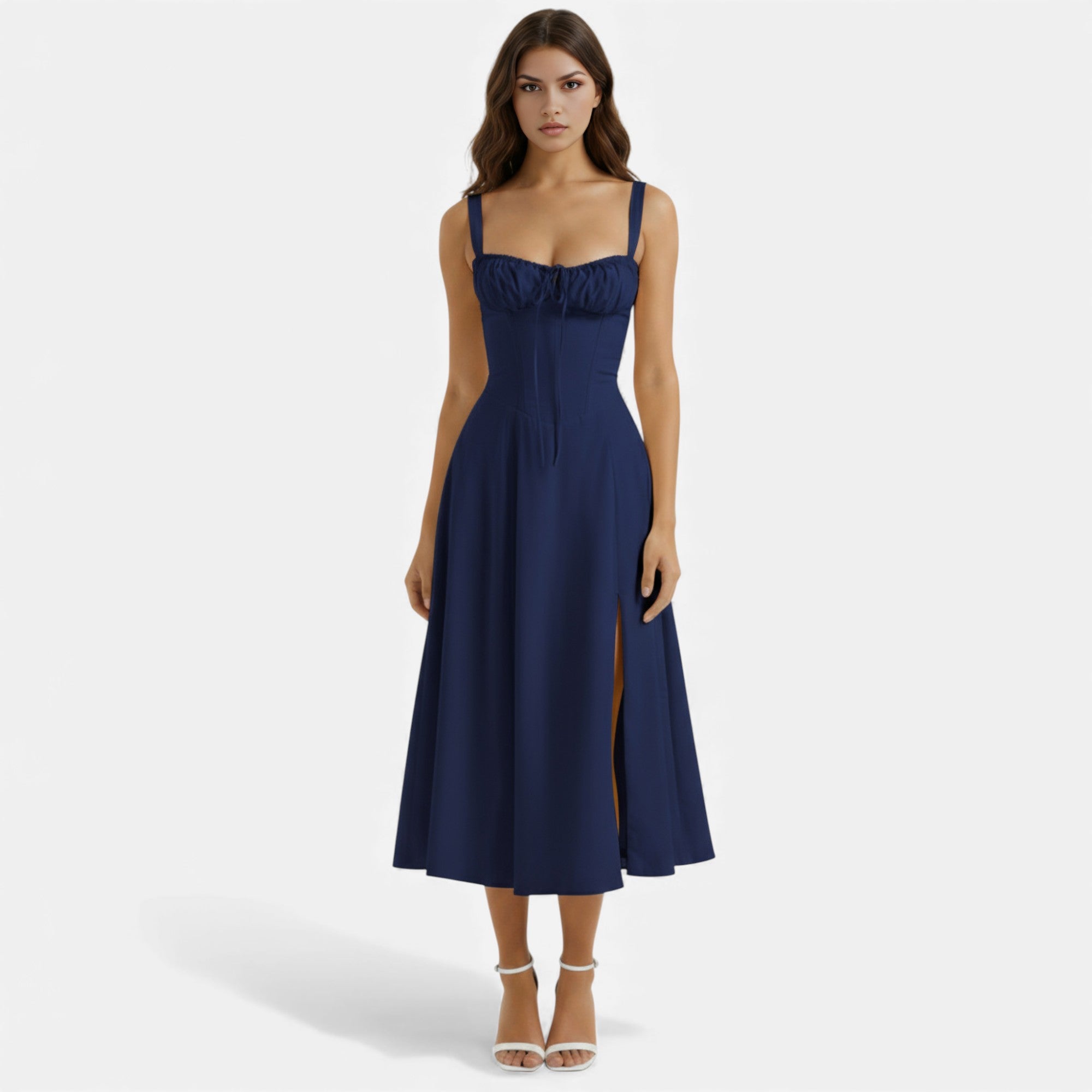 Ruby Lily | Women’s Cotton Corset Midi Dress