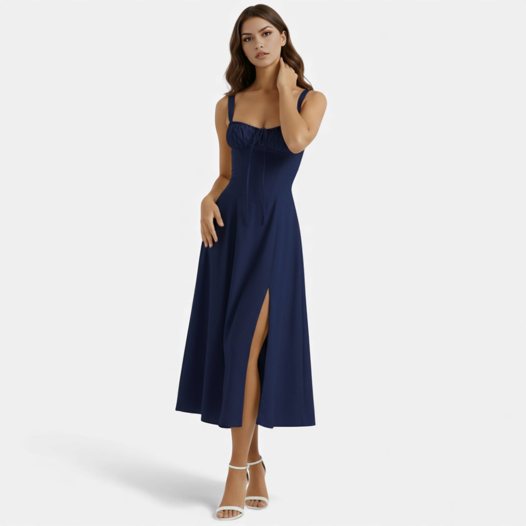 Ruby Lily | Women’s Cotton Corset Midi Dress