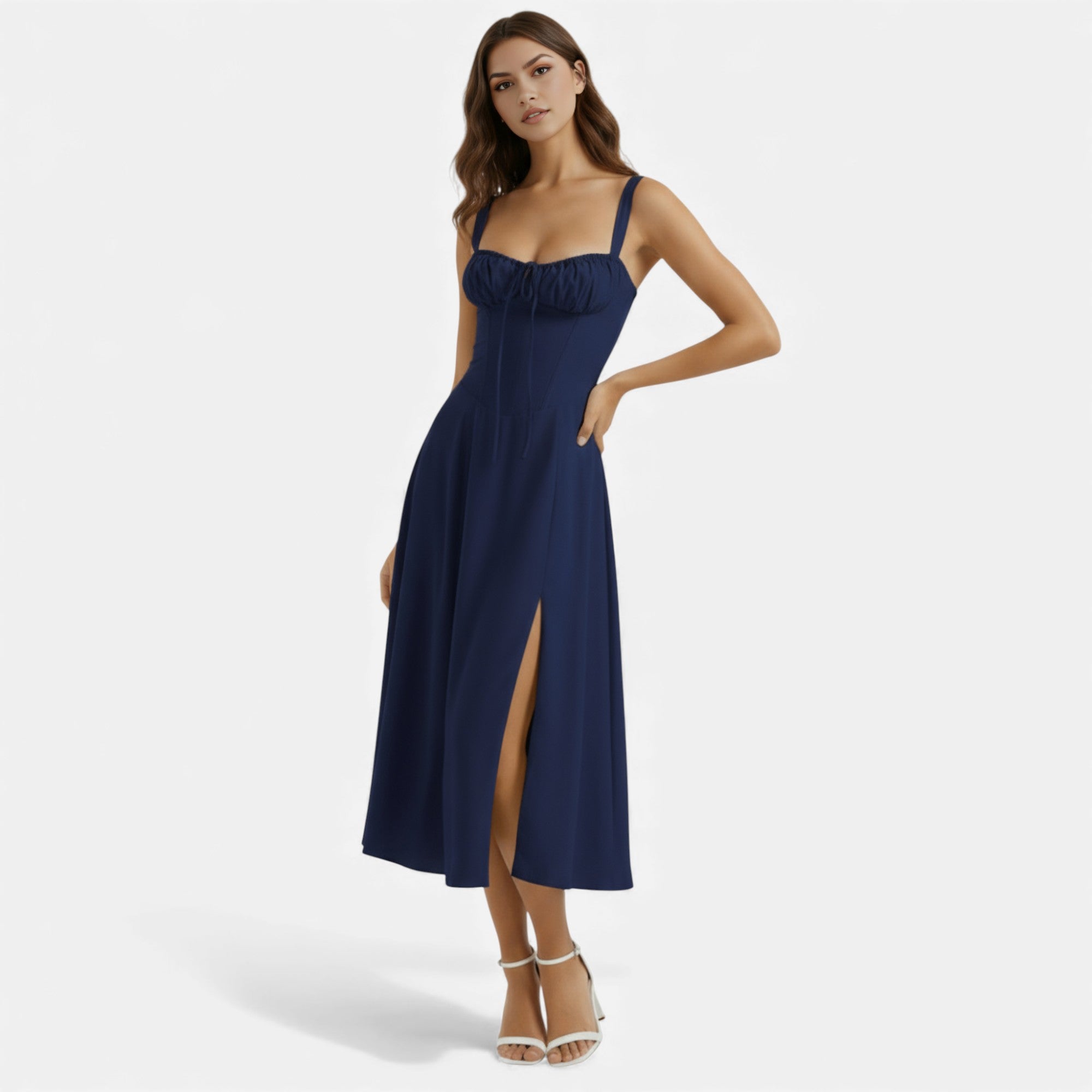 Ruby Lily | Women’s Cotton Corset Midi Dress