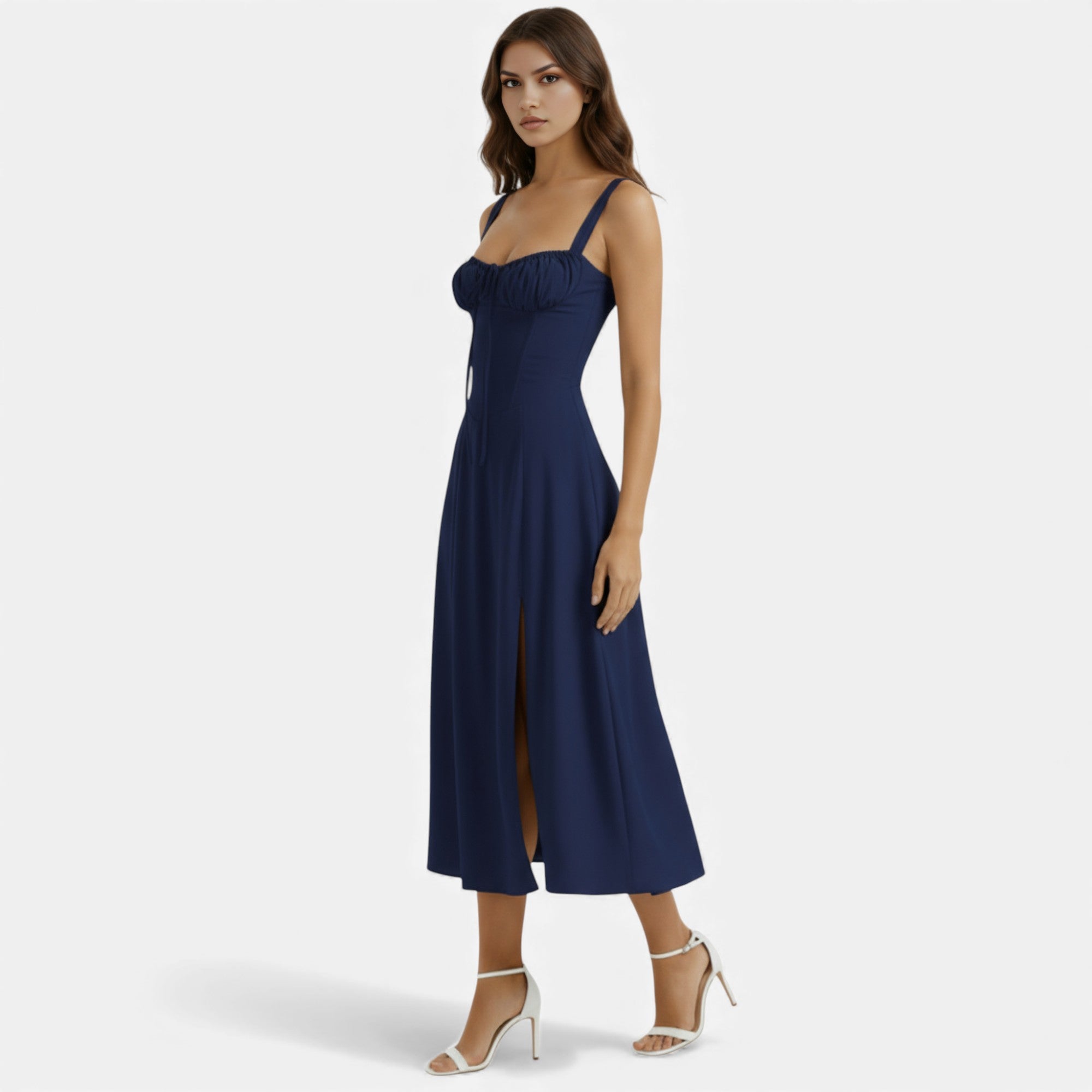 Ruby Lily | Women’s Cotton Corset Midi Dress