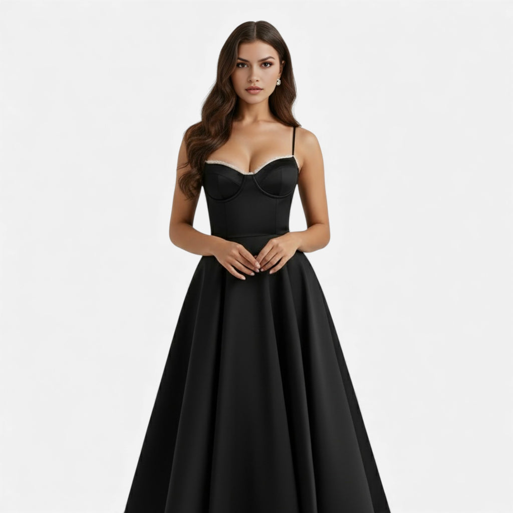 Ruby Lily | Women’s Classic Blush Satin Tulle Midi Dress