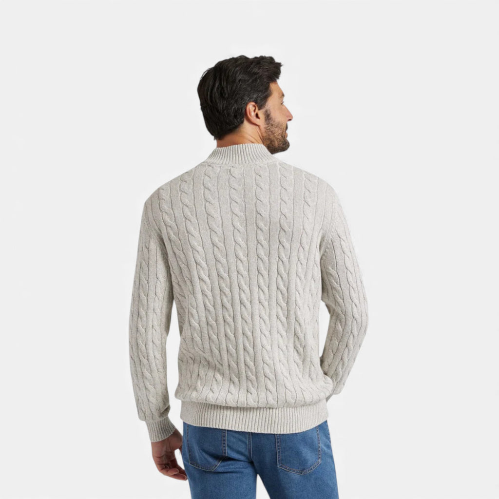 Ruby Lily | Men’s Half-Zip Cotton Sweater
