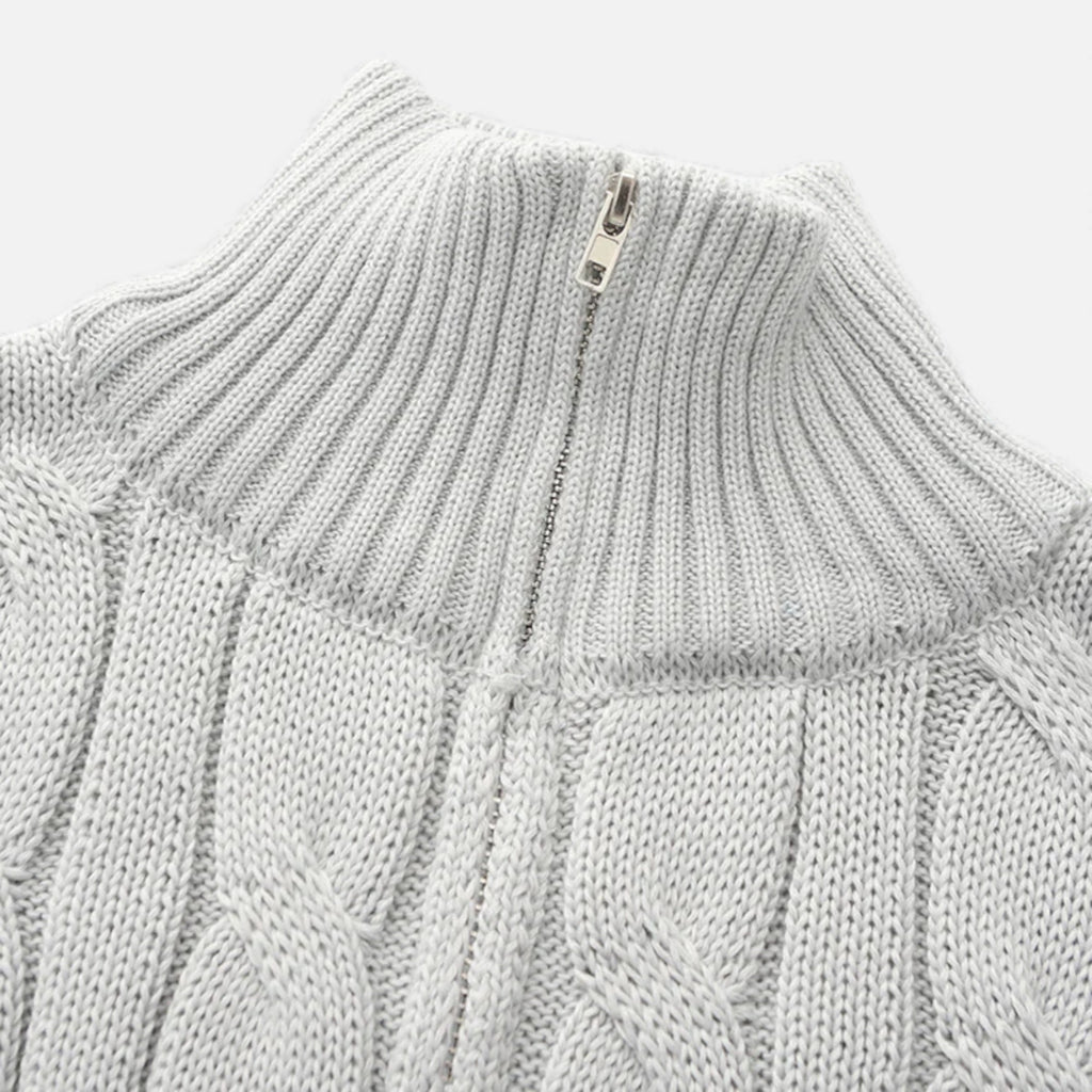 Ruby Lily | Men’s Half-Zip Cotton Sweater