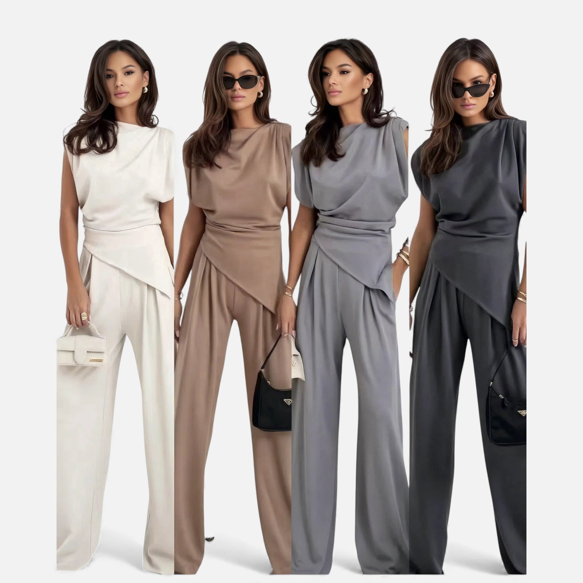 Ruby Lily | Women’s Sleeveless Two-Piece Ensemble in Fine Drape