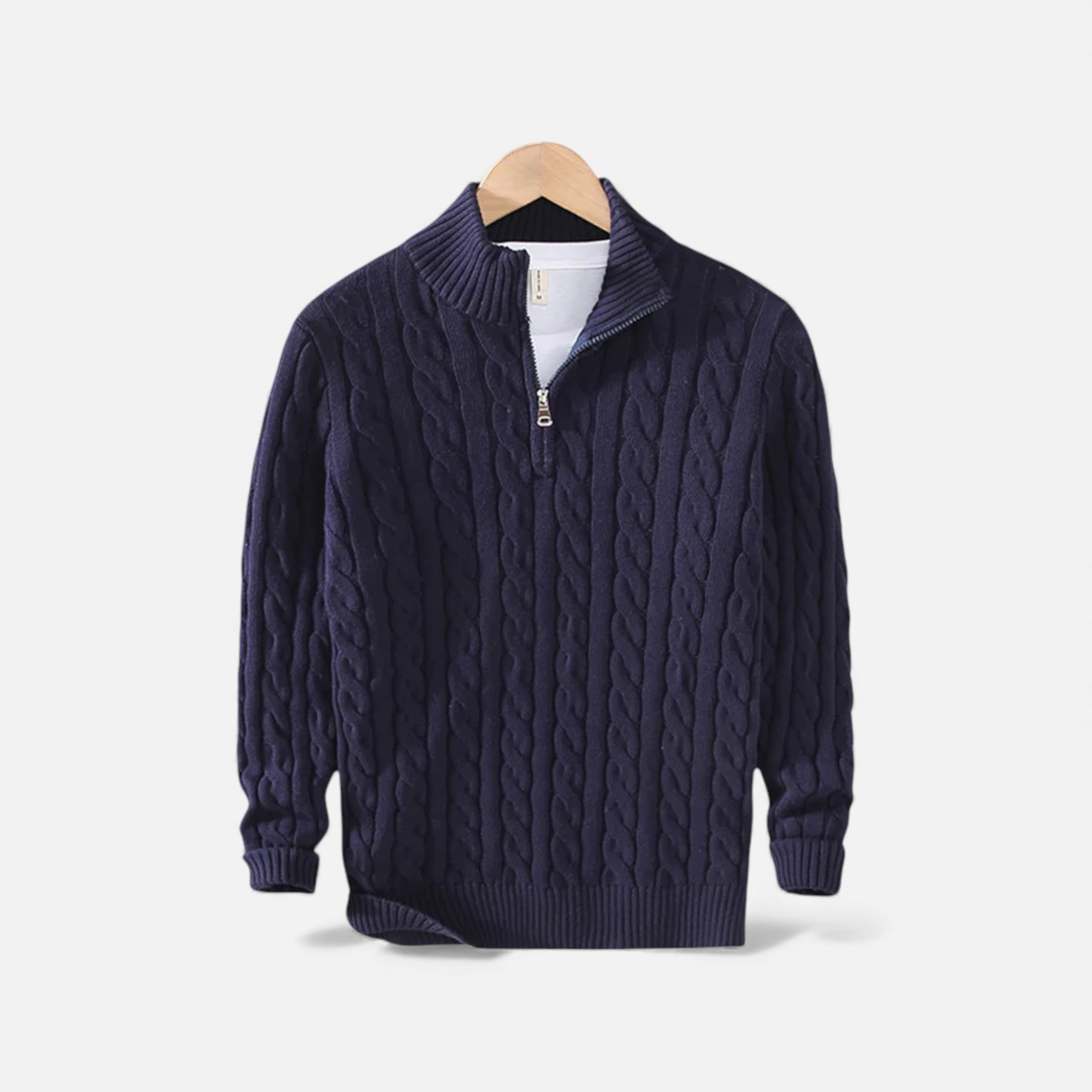 Ruby Lily | Men’s Half-Zip Cotton Sweater