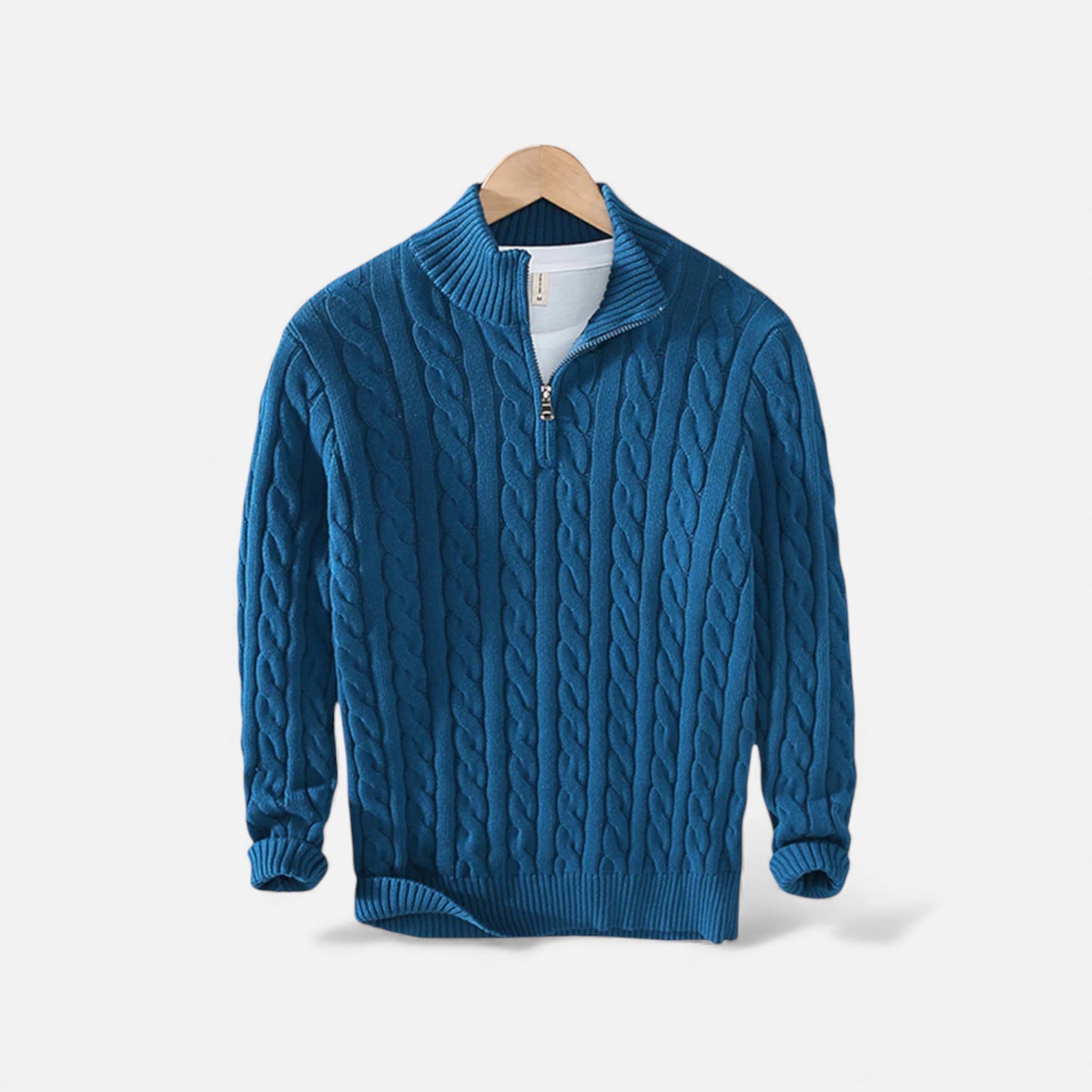 Ruby Lily | Men’s Half-Zip Cotton Sweater
