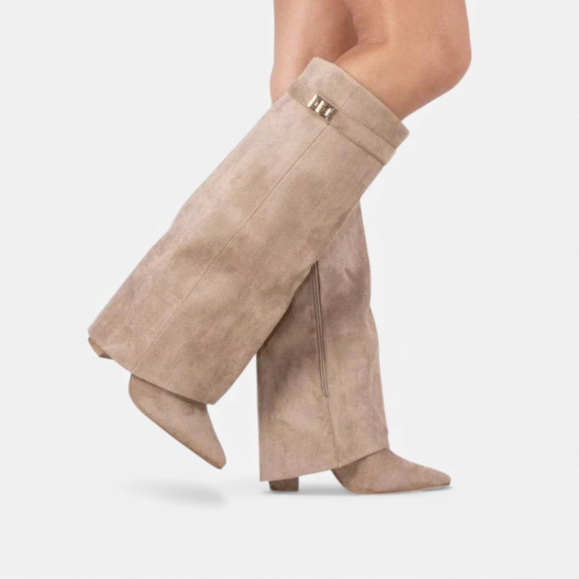 Ruby Lily | Women’s Lux Suede Block‑Heel Boots