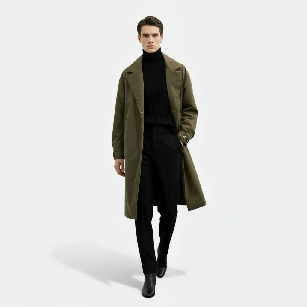Ruby Lily | Men’s Waterproof Long Trench Puffer Coat