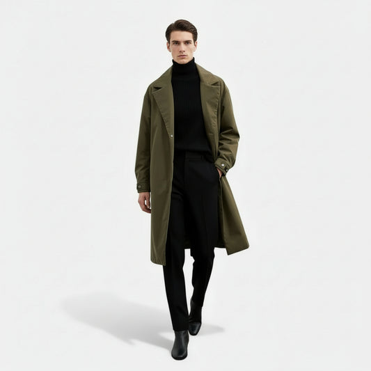 Ruby Lily | Men’s Waterproof Long Trench Puffer Coat