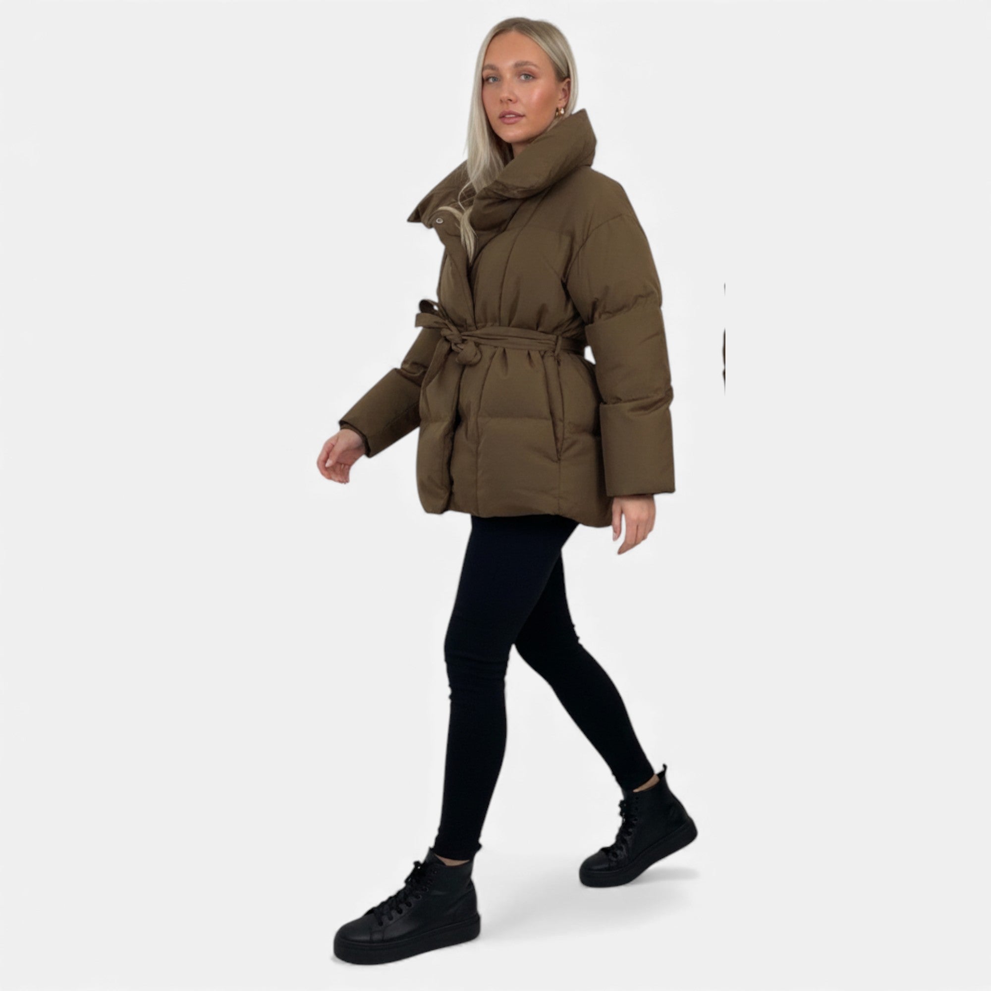 Ruby Lily | Women’s Belted Quilted Jacket