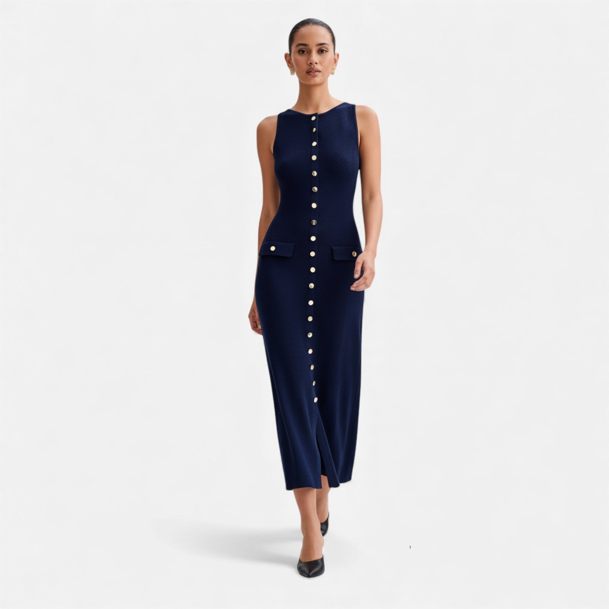 Ruby Lily | Women’s Sleeveless Knit Maxi Dress in Heritage Harmony