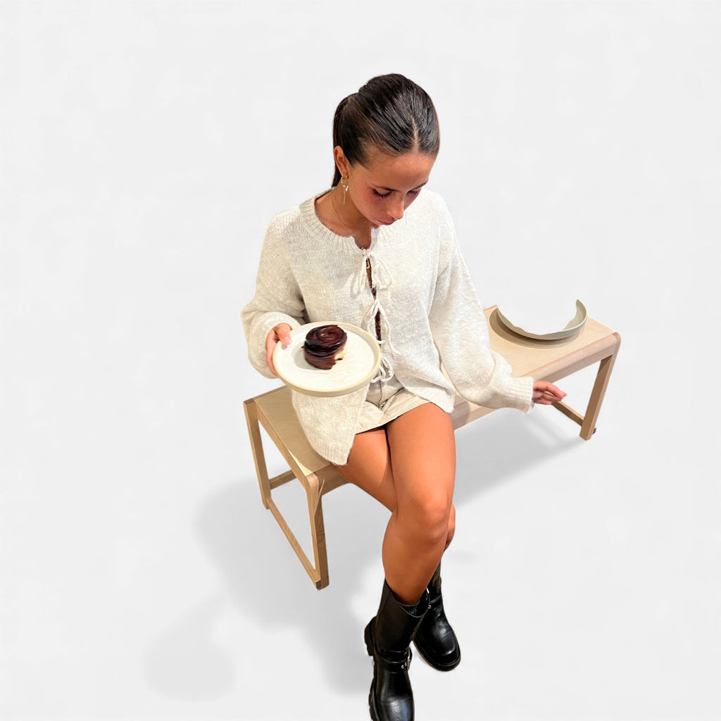 Ruby Lily | Women’s Knitted Cardigan Tie Front Beige