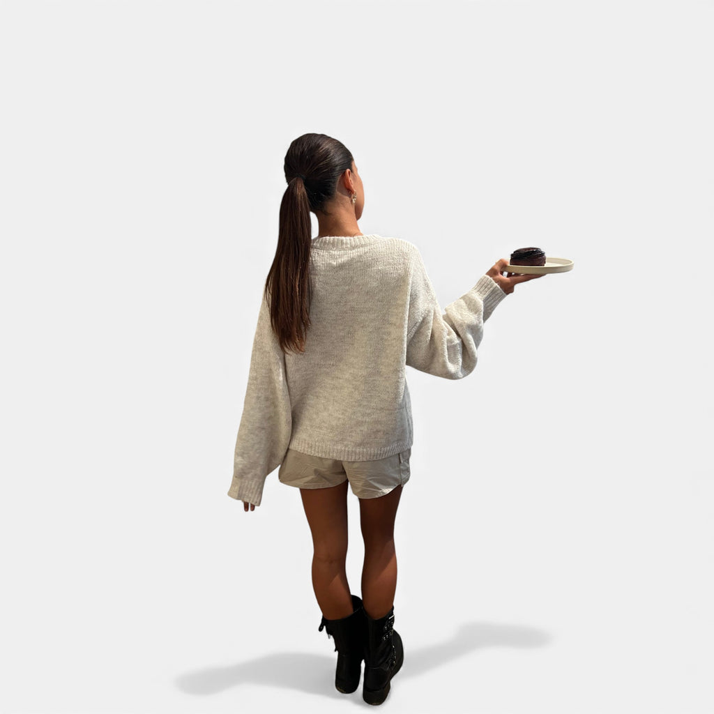 Ruby Lily | Women’s Knitted Cardigan Tie Front Beige