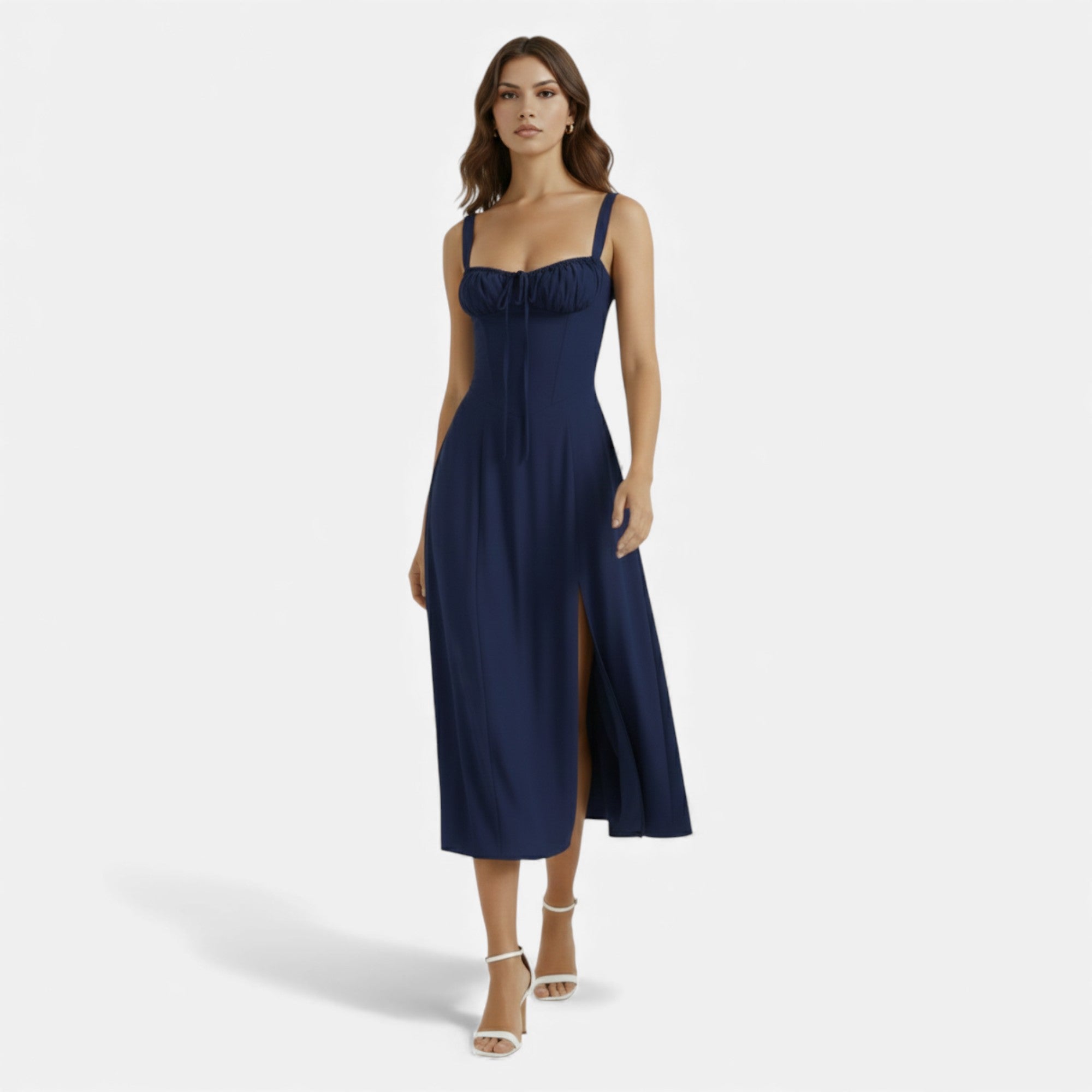 Ruby Lily | Women’s Cotton Corset Midi Dress