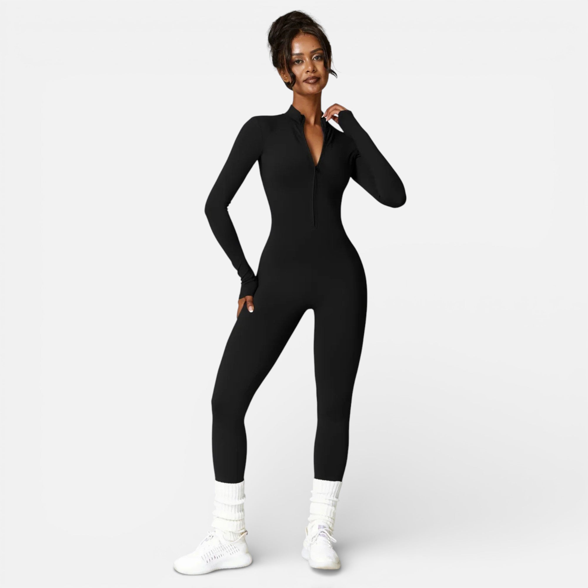 Ruby Lily | Women’s Sculpted Cashmere‑Touch Jumpsuit