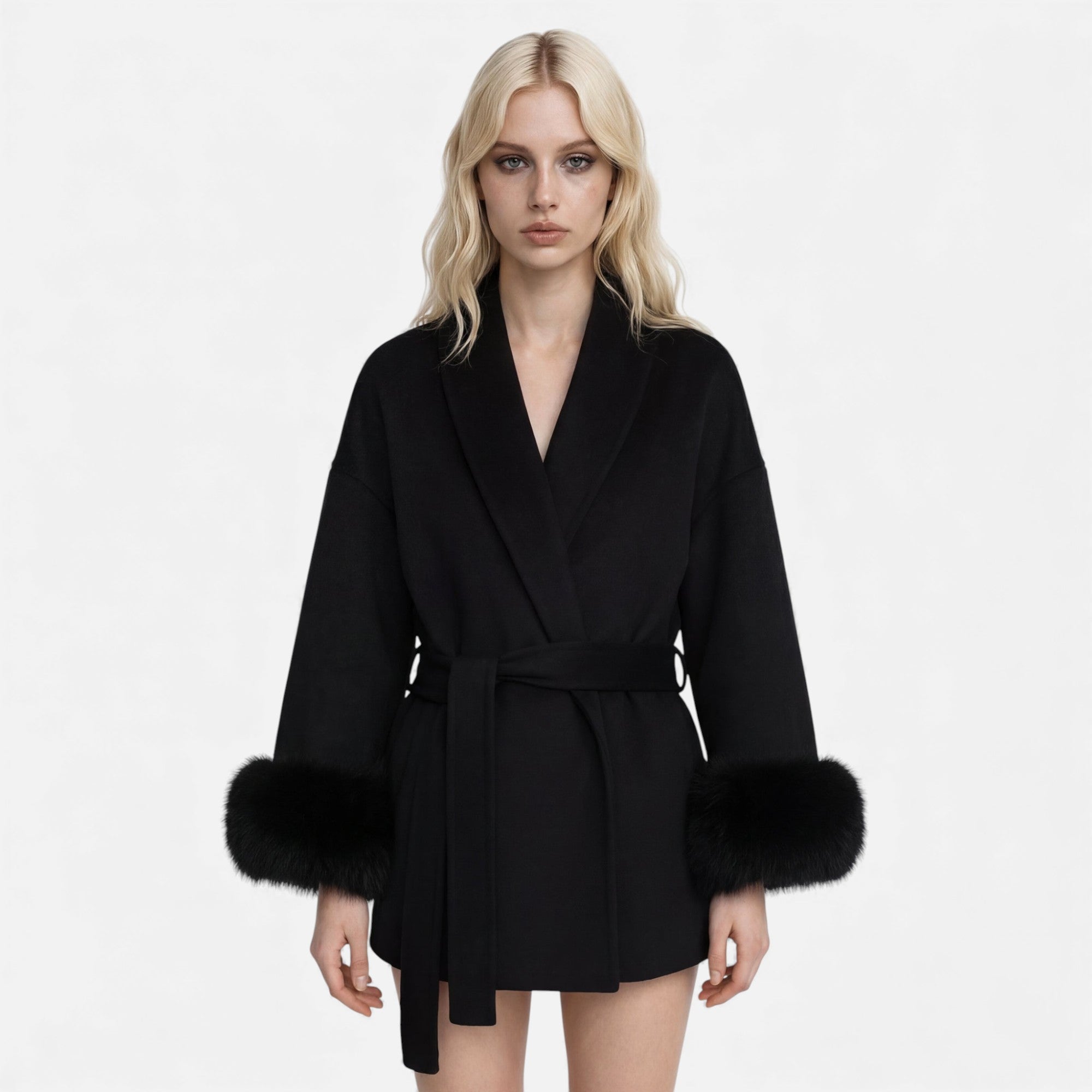 Ruby Lily | Women’s Faux Fur Overcoat — Riviera Elegance