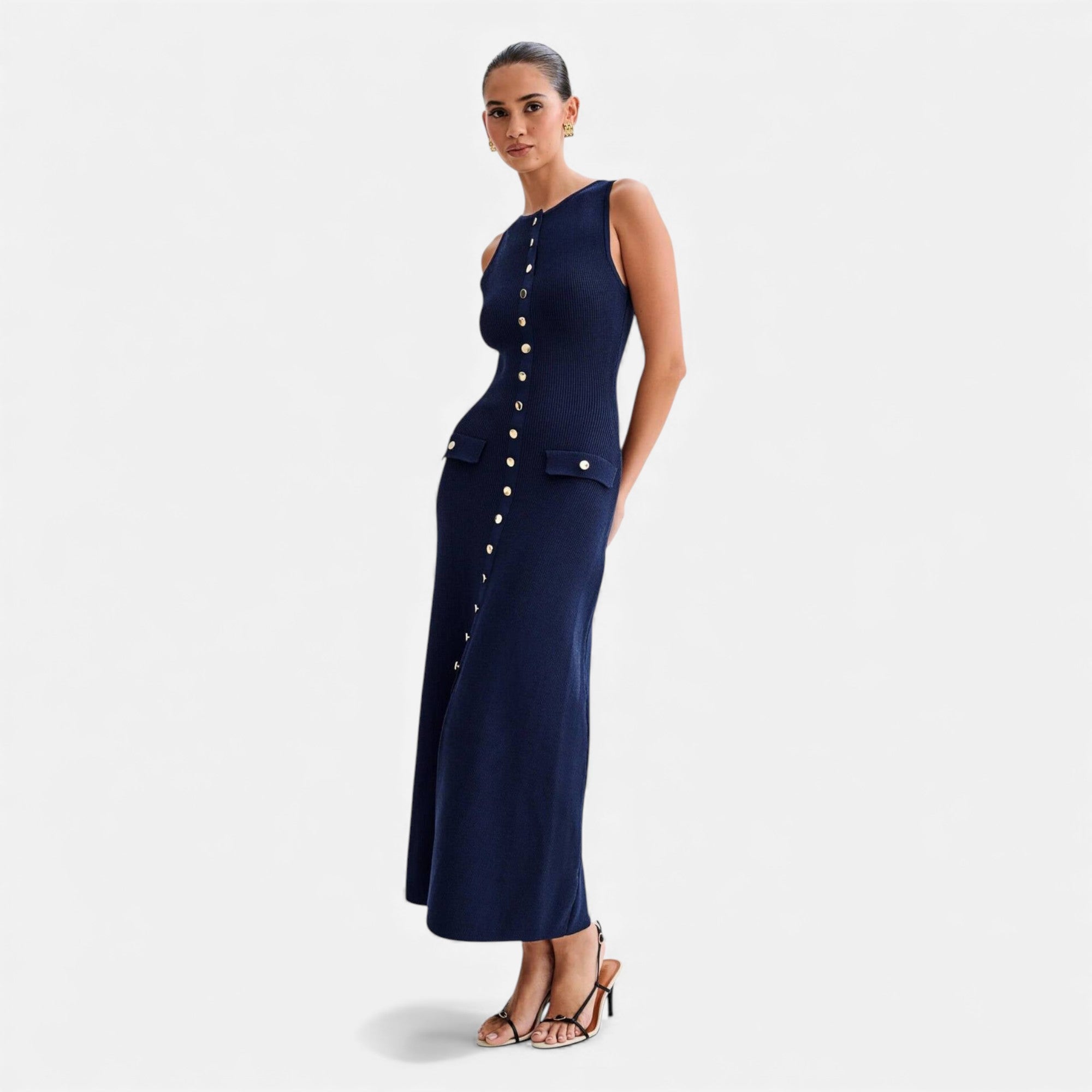 Ruby Lily | Women’s Sleeveless Knit Maxi Dress in Heritage Harmony