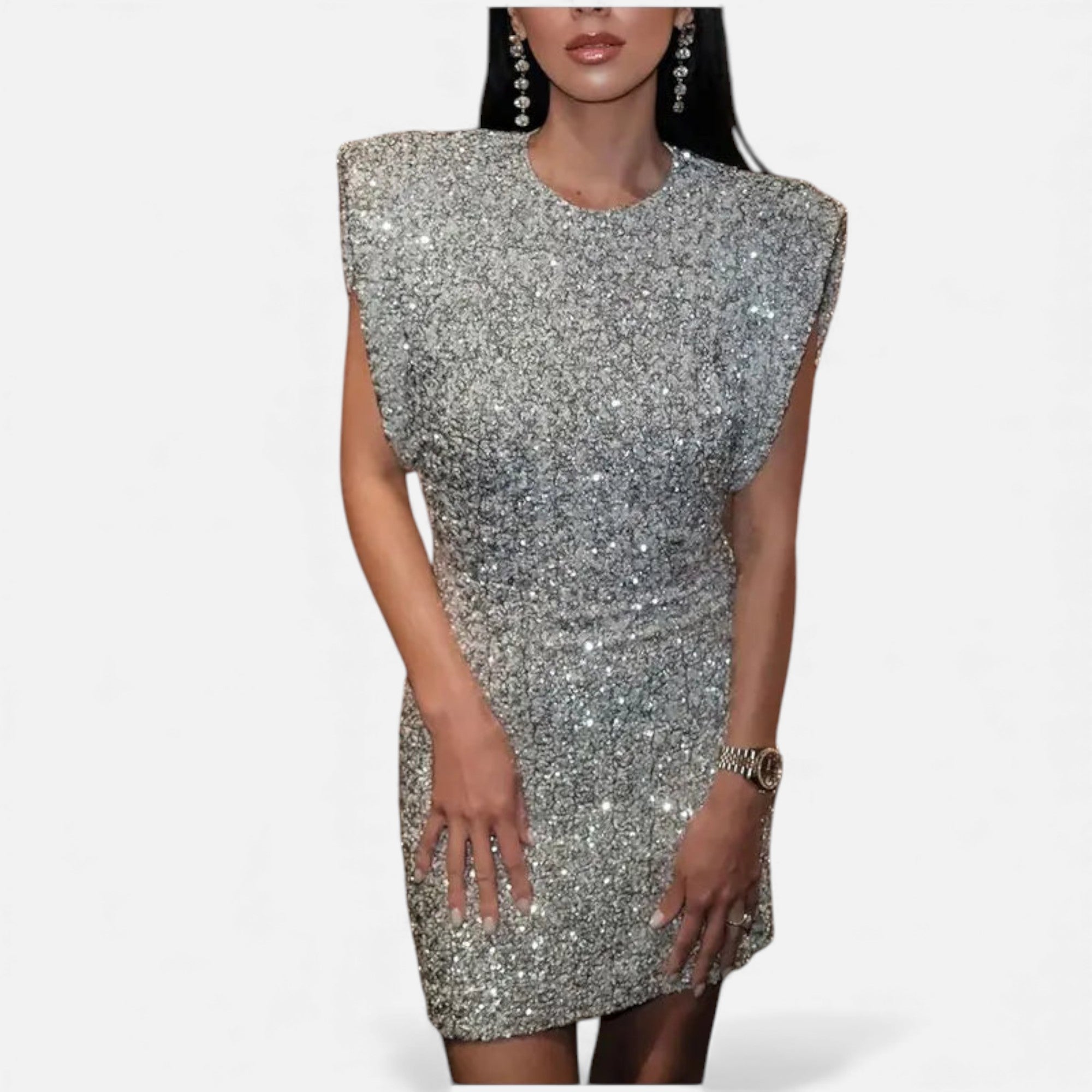 Ruby Lily | Women’s Sequin A-Line Dress in Cashmere Glow