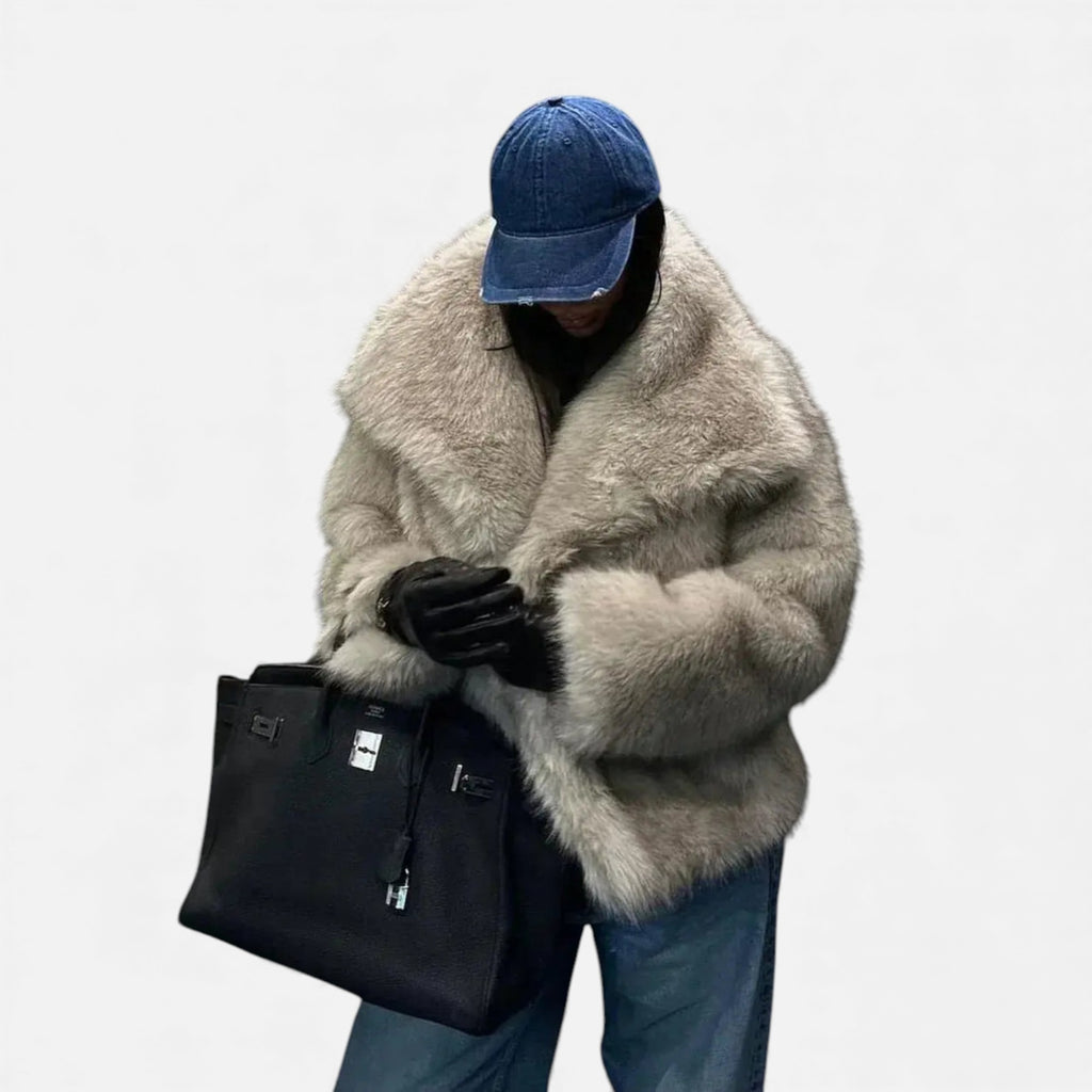 Ruby Lily | Women’s Plush Faux-Fur Coat