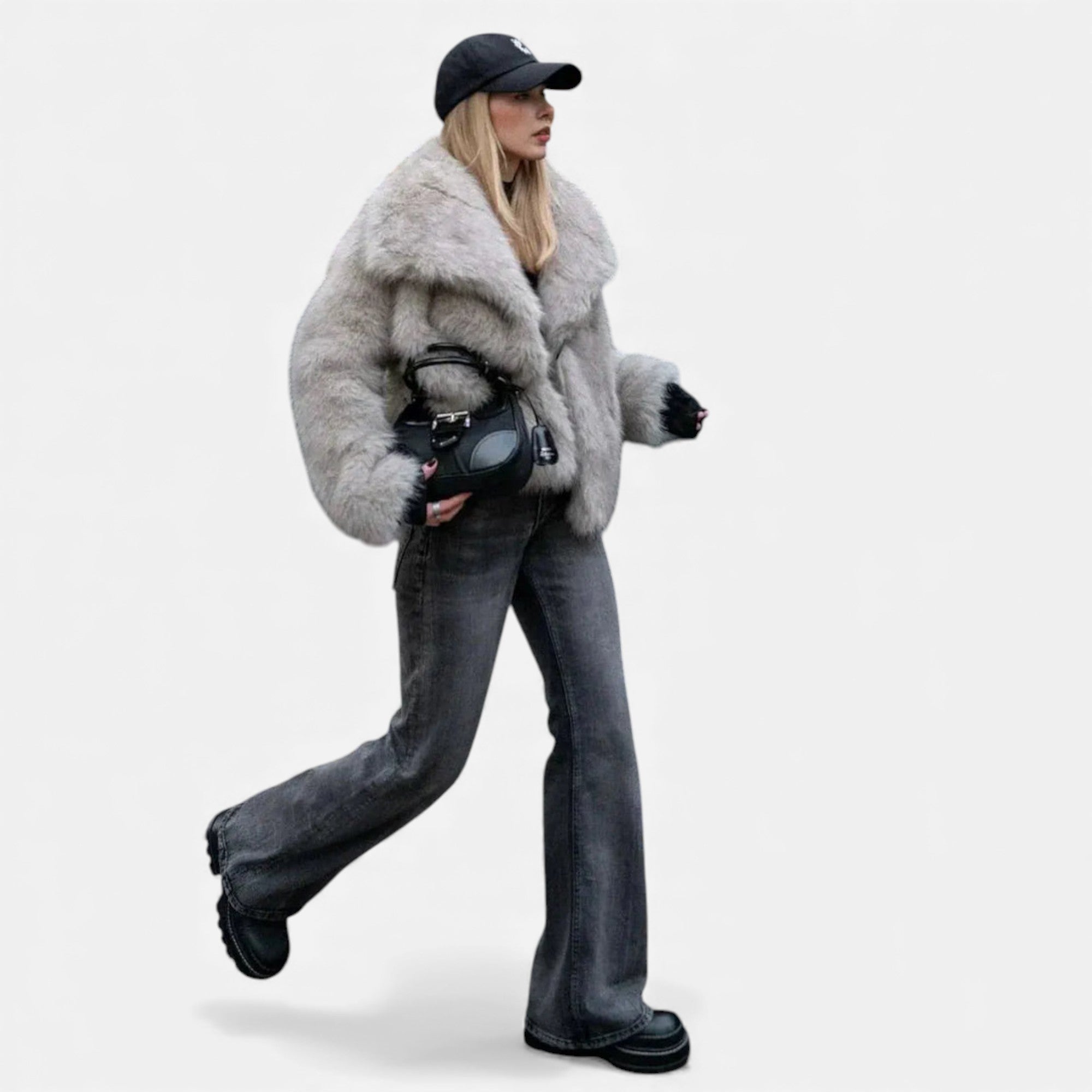 Ruby Lily | Women’s Plush Faux-Fur Coat