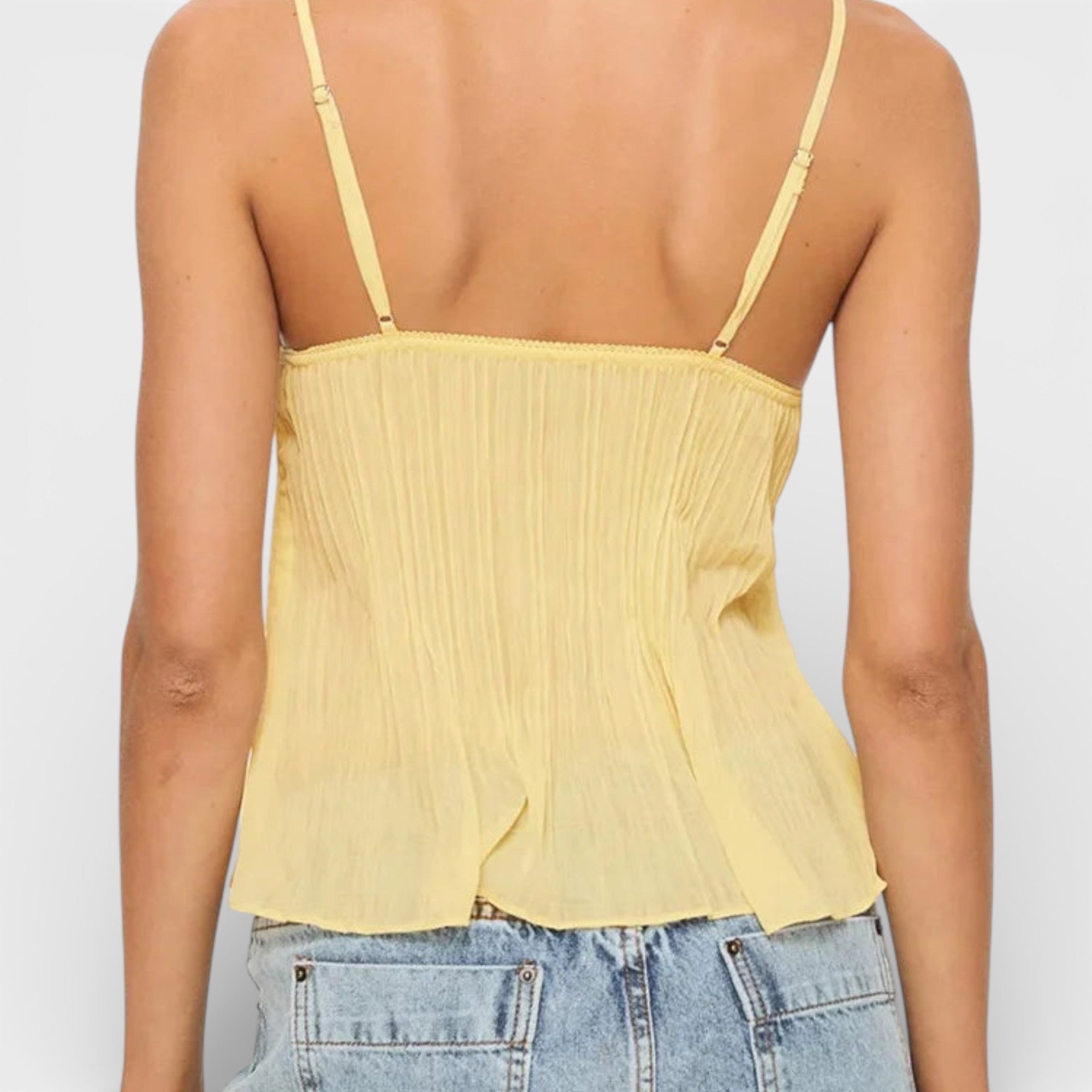 Ruby Lily | Women’s Lace Pleated Silk‑Touch Camisole