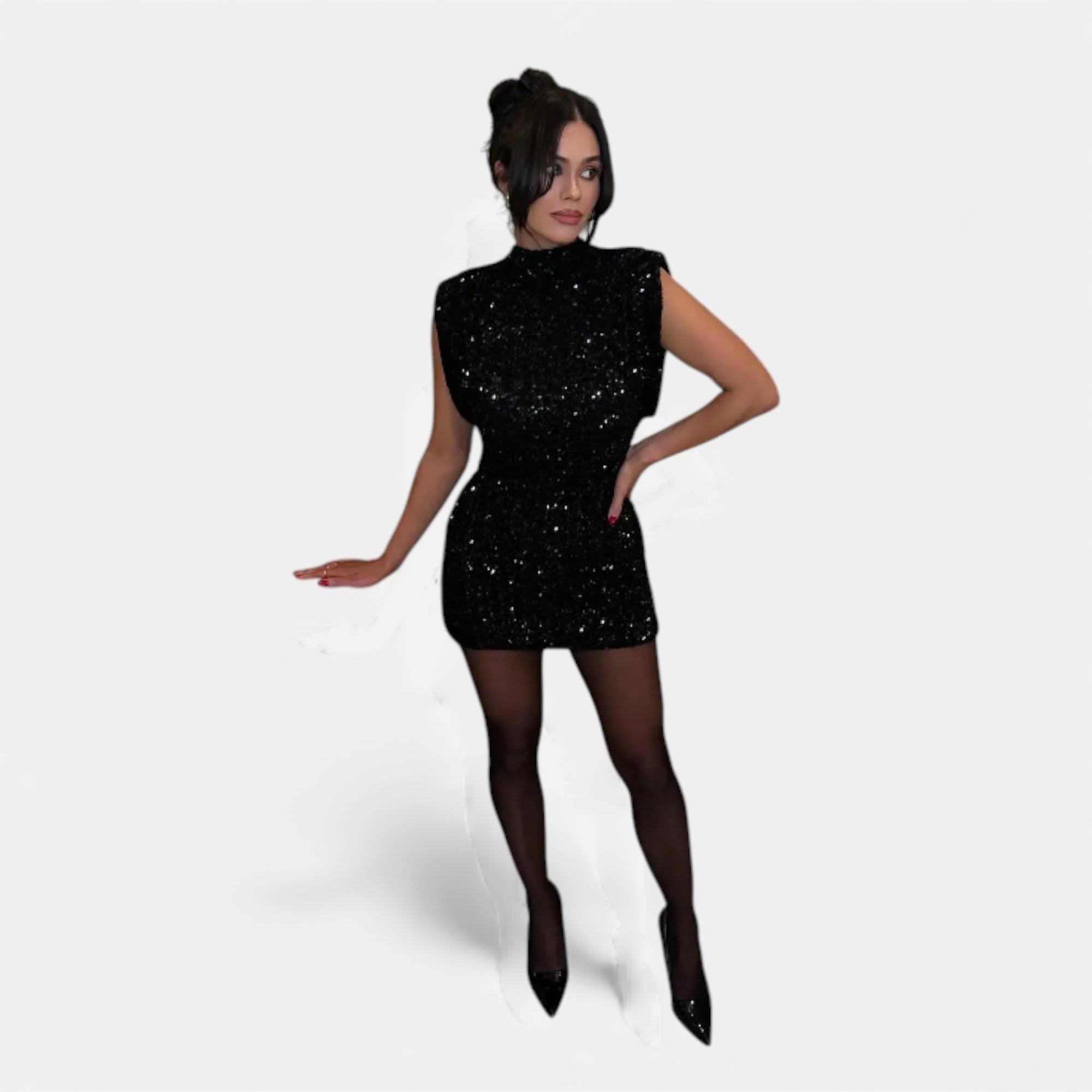 Ruby Lily | Women’s Sequin A-Line Dress in Cashmere Glow