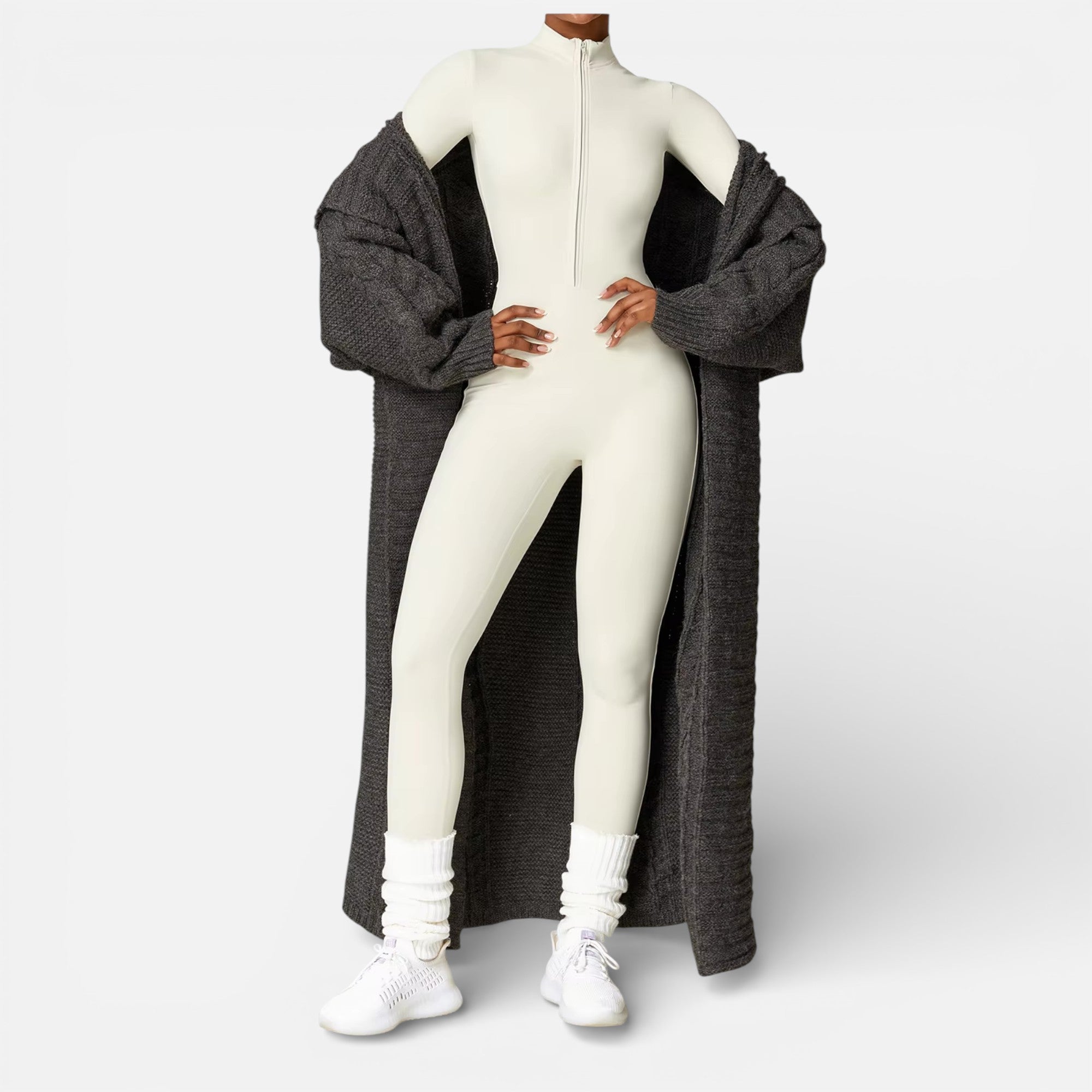 Ruby Lily | Women’s Sculpted Cashmere‑Touch Jumpsuit