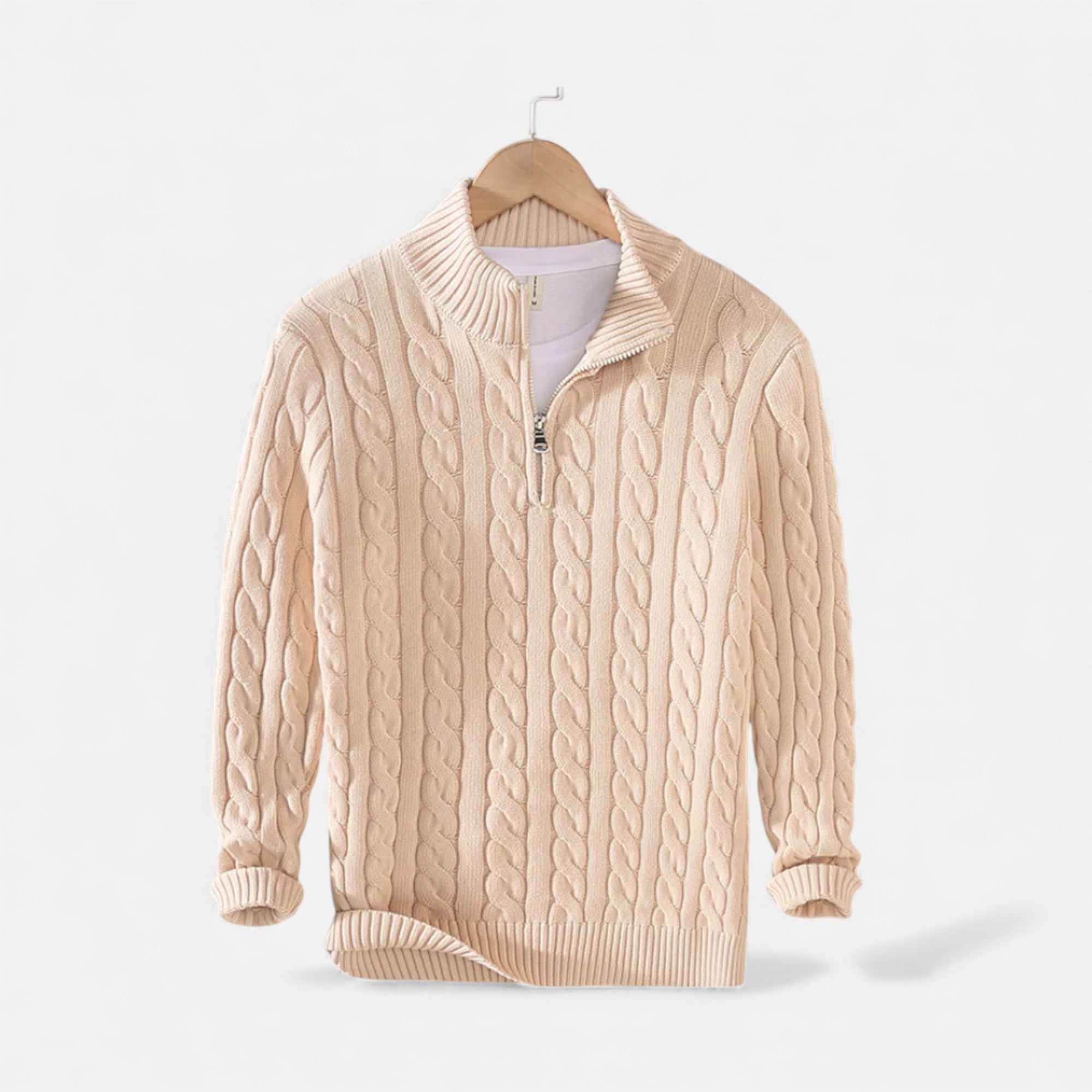 Ruby Lily | Men’s Half-Zip Cotton Sweater
