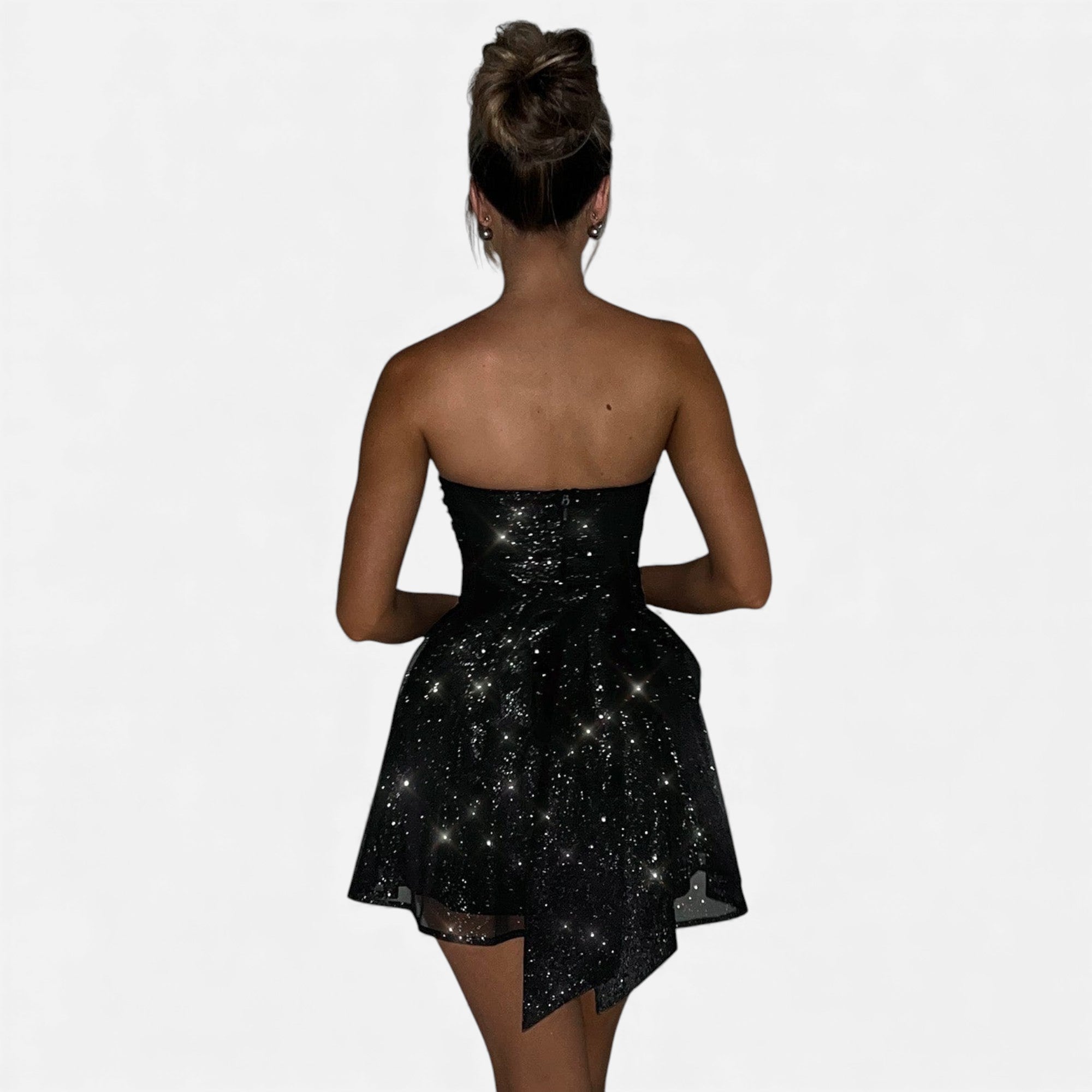 Ruby Lily | Women’s Mini Dress in Sparkling Couture Bow