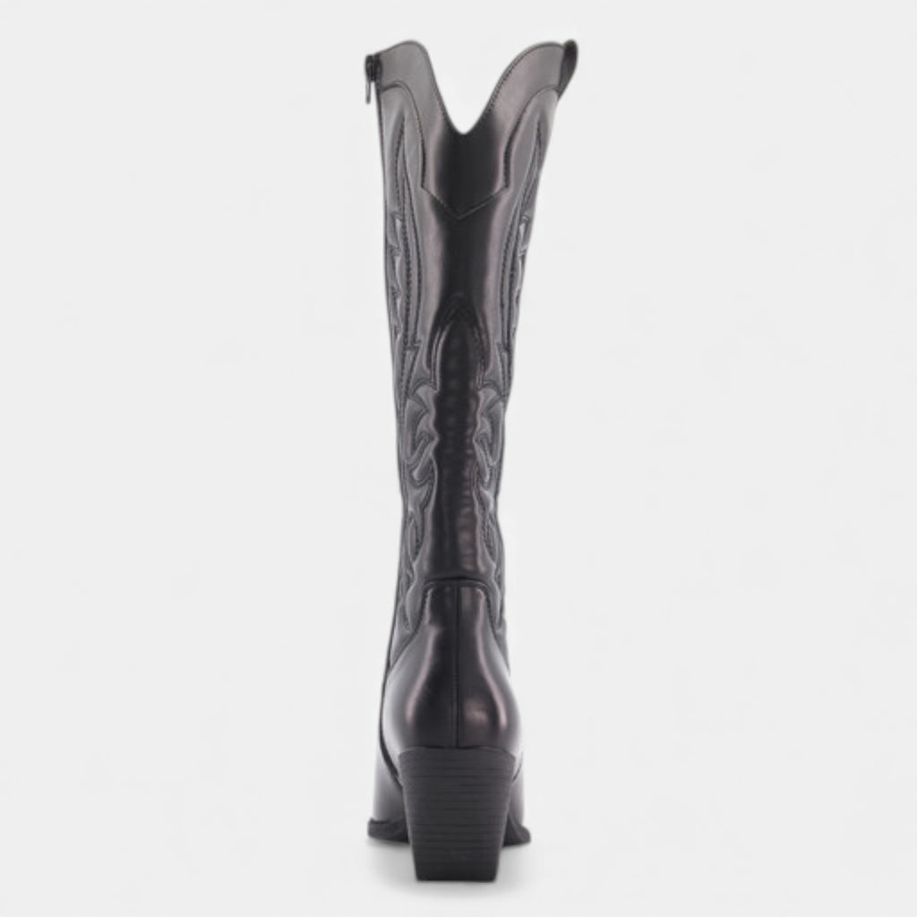 Ruby Lily | Women’s Black Mid‑Calf Cowboy Boots
