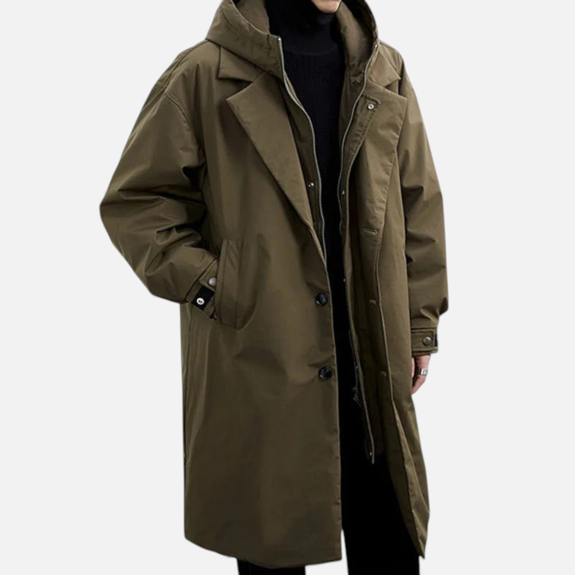 Ruby Lily | Men’s Waterproof Long Trench Puffer Coat